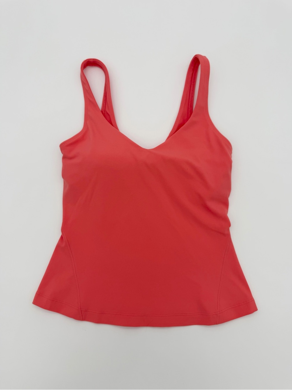 Lululemon Women’s Size 2 Built-In Bra Tank Top Pink Coral Athletic Yoga